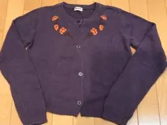 女児　カーディガン　160cm 紫色