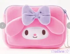 【マイメロディ紫りぼん☆マルチティッシュケース】マルチポーチ　コスメポーチ