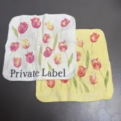 チューリップ柄ハンカチ2枚セット