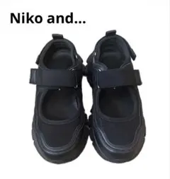 niko and... ベルトメッシュスニーカー 黒 Lサイズのサムネイル