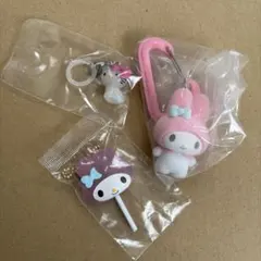 ハローキティめじるしアクセサリー　キャンディチャーム　カラナビマスコット　3点