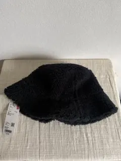 黒 アジャスタブルボア バケットハット　ユニクロC