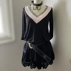当時物anapチュニックブラックY2kグランジ森ガールバレエコア平成ギャル00sのサムネイル