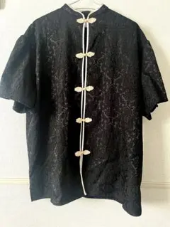 jouetie スタンドカラーチャイナシャツ　ブラック　M