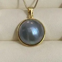 マベパール　ブルーペンダントトップ　シルバーs925 核印ありad12