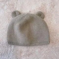 ベビーニット帽 くま　44cm-46cm