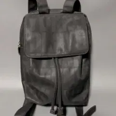 90s　VINTAGE　DKNY　ナイロンリュック　総柄　ブラック　y2kのサムネイル
