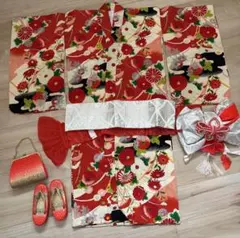 七五三　5歳　女の子　着物・襦袢・帯・小物セット