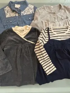 長袖カットソー4点セット 100cm〜