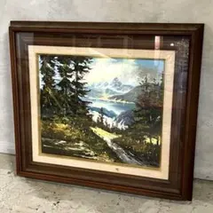 水晶画】世界の名画 ロバート・ウッド 10月の朝 風景画 秋景色 風景画