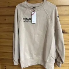 レトロスタイル ベージュ スウェット