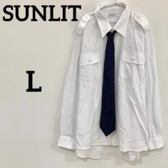 【SUNLIT】白シャツ ネクタイ コーデセット シティーボーイ L