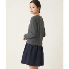 allureville アルアバイル 異素材ドッキングワンピース Mサイズ 美品のサムネイル