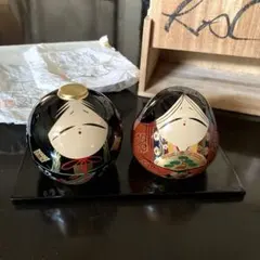 雛飾り　大内塗　親王飾り