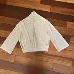 カーディガン ベージュラメゴールド