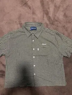Sqoud Clothing チェック柄 半袖シャツ カーキのサムネイル