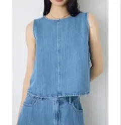 azul by moussy 甘撚りデニムブラウスSのサムネイル