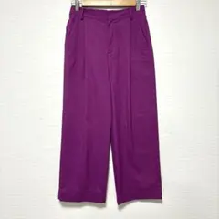 UNITED ARROWS ストレートパンツ 38 パープルセンタープレス