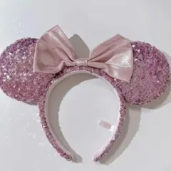 Disney ディズニーランド カチューシャ ミニー スパンコール ピンク