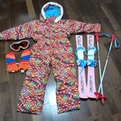 子供用スキーフルセット　（ウェアー、グローブ、ゴーグル、板セット）