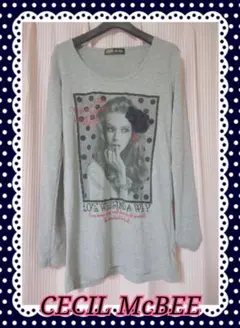 【平成ギャル】セシルマクビー　ロゴTシャツ　グランジフェアリー　y2k　グレー