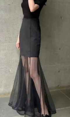 最終値下げ*異素材チュールマーメイドスカート［gm639］S