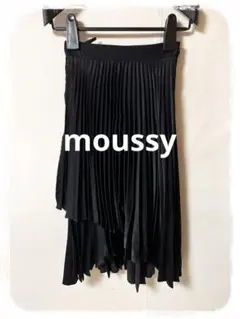 ☘️P1☘moussy ブラックASYMMETRY PLEATS SKIRT 1