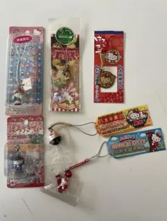 ハローキティ ストラップ 6個セット ご当地バージョン