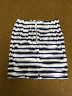 CECIL McBEE タイトスカート ボーダー柄 フロントジップのサムネイル