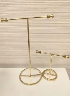 ゴールドジュエリースタンド 2点セット