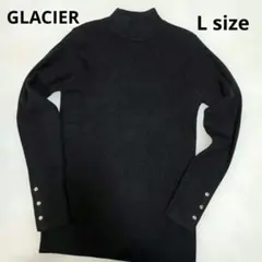 美品♡GLACIER ブラック ハイネックニット セーター Lサイズ シンプル