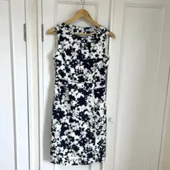 René 花柄 ノースリーブ ひざ丈ワンピース 38 Diagram ノースリーブひざ丈ワンピース size 34 花柄 紫 - メルカリ