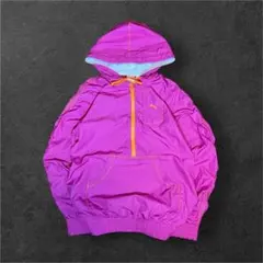 y2k PUMA 短丈ナイロンジャケット ピンクハーフジップ archive S