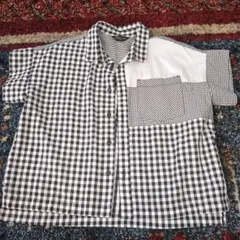 COMME CA ISM 半袖シャツ 120A チェック柄