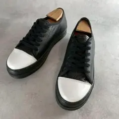 美品　BOTTEGA MARCHIGIANA　レザー　スニーカー　シボ革　黒