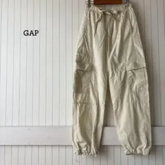 ギャップ カーゴパンツ ウエストリボン ドロスト テーパード カジュアルのサムネイル