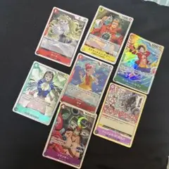 ワンピースカード　緑ルフィ　ロビン　赤モーダ　ウタ　アプー　フランキー　他