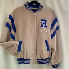 レピピ♡ベージュ/ブルー ストライプジャケット Lサイズ