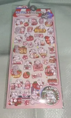 3D FUN STICKER 　3Dシール　うさぎ