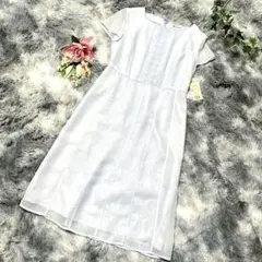 【タグ付】Aylesbury 花柄刺繍 シフォンワンピース 9ライトブルー未使用のサムネイル