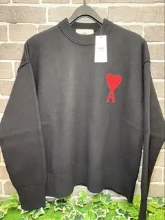 ⭐️未使用⭐️ami ブラック ニットセーター ハート刺繍