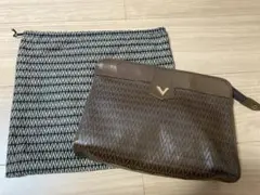 Mario Valentino ブラウンクラッチバッグ 収納袋付き