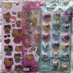 日焼けキティ❤︎ ラインストーン & ドロップジェリー & カプセルポップシール