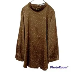 オペークドットクリップ 【S】オープンシャツ 水玉 レディース USED 古着