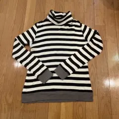 ストライプ タートルネックニット 長袖