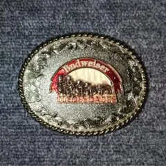 金色が眩しい Budweiser バックル 中古