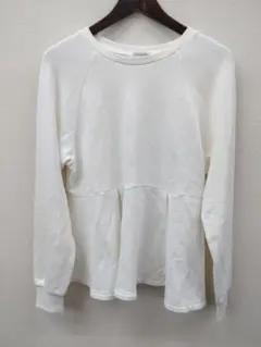 (12) AMERICAN HOLIC ペプラム スウェット ホワイト M