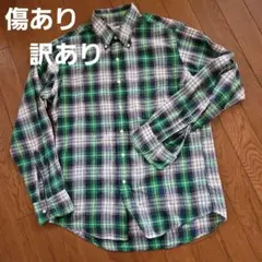 傷有り古着　THE BAGGY チェック柄 ボタンダウンシャツ 　サイズS