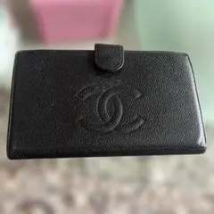 CHANEL シャネル 長財布 がま口 キャビアスキン ココマーク - メルカリ
