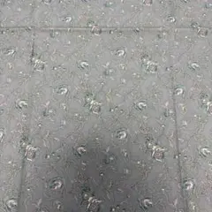 グリーン　花柄 綿生地　1M